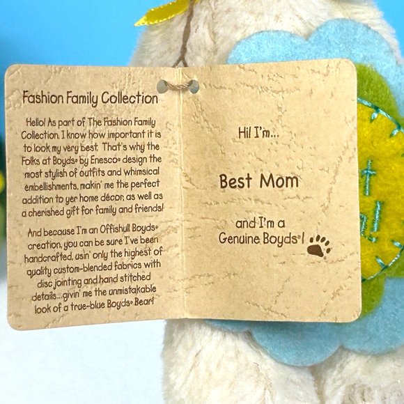 Genuine Boyd's Bears Best Mom Mothers Day Bear 5" Plush Stuffed Animal Toy - Picture 5 of 6